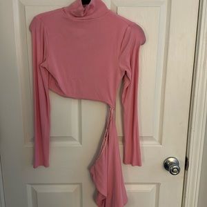 Pink mini Superdown mini dress with cut